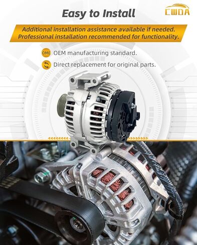 06H903016L New Alternator 140Amp Compatible With Audi A4 A4 Quattro 2009-2012, A5 2010-2013, A5 Quattro 2010-2012, S4 10, Q5 2011-2012, 2.0L 3.0L 06H-903-016LX in Kuwait