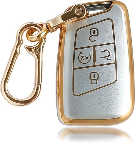 يناسب غطاء Volkswagen Key Fob، حامل مفاتيح مطرز بنقش الفهد الأسود يناسب VW 2023 2022 2021 2020 2019 Tiguan Atlas Jetta Passat Golf Alltrack 5 أزرار ملحقات السيارة (أسود) in Kuwait