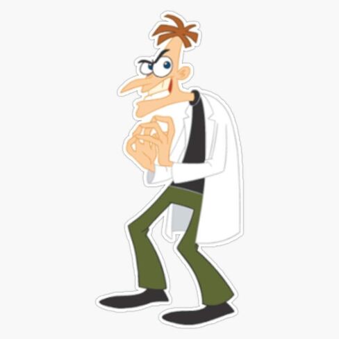 ملصق Doofenshmirtz ملصق من الفينيل مُصنف للاستخدام الخارجي للنوافذ أو المصدات أو أجهزة الكمبيوتر المحمولة أو الحرف اليدوية 5 بوصة in Saudi Arabia