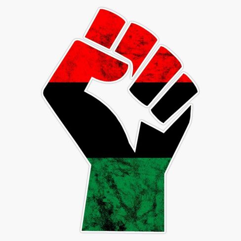 Pan African Fist Unia Flag African Freedom Black Liberation Sticker Vinyl Decal Bumper Sticker 5" in Saudi Arabia