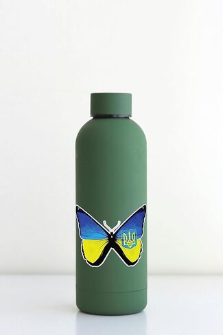 WSQ 2-Pack Ukraine Grunge Flag Butterfly I Stand with Ukraine Україна Vinyl Sticker Decal - 4 Inches - for Car Truck SUV Van Window Bumper Wall Laptop Tablet Cup Tumbler and Any Smooth Surface in Saudi Arabia