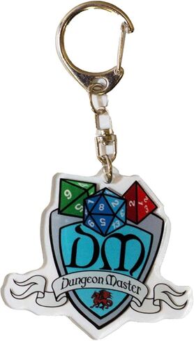 سلسلة مفاتيح أكريليك DM Dungeon Master Shield مقاس 2 بوصة، رائعة للاعبي الطاولة in Saudi Arabia
