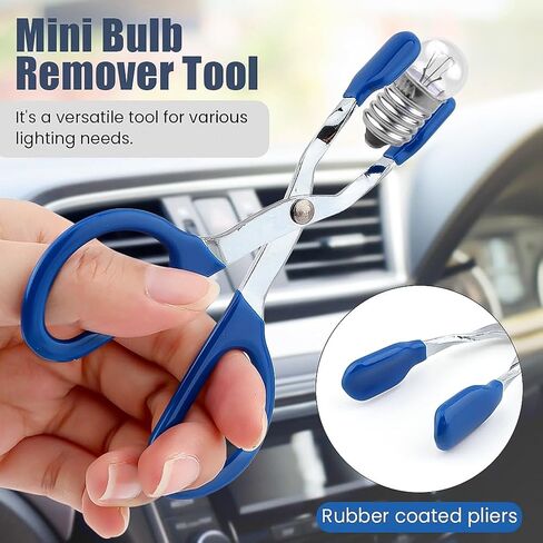 أداة إزالة لمبة صغيرة كماشة مصباح هالوجين، أداة استبدال لمبة المصباح المكسورة لإزالة المصابيح المصغرة التي يصعب الوصول إليها (أزرق) in Kuwait