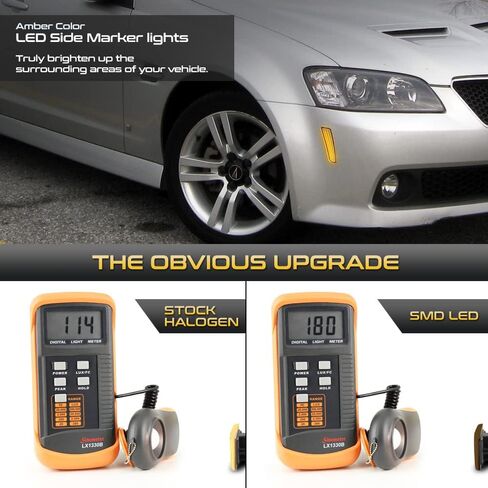 VIPMOTOZ مصابيح LED كاملة للدخان الأمامي متوافقة مع 2008-2009 Pontiac G8 2011-2017 Caprice PPV Police Chrome Housing Smoke Tinted Lens Direct استبدال مجموعة زوج الجانب الأيسر والأيمن in Saudi Arabia