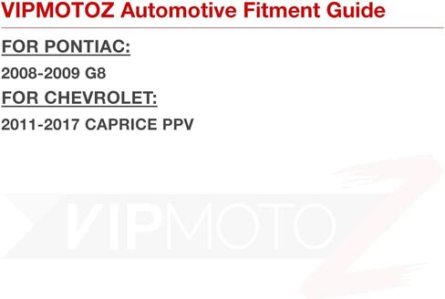 VIPMOTOZ مصابيح LED كاملة للدخان الأمامي متوافقة مع 2008-2009 Pontiac G8 2011-2017 Caprice PPV Police Chrome Housing Smoke Tinted Lens Direct استبدال مجموعة زوج الجانب الأيسر والأيمن in Saudi Arabia