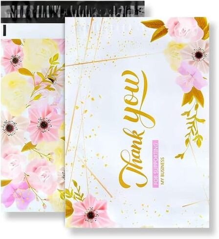 100x Poly Mailers 10x13 Inch Mailing Bags Colorful Thank You Designs with Self Seal Tear & Waterproof Shipping Envelopes for Packaging, Small Business & E-Commerce (Leopard Thank You) in Saudi Arabia