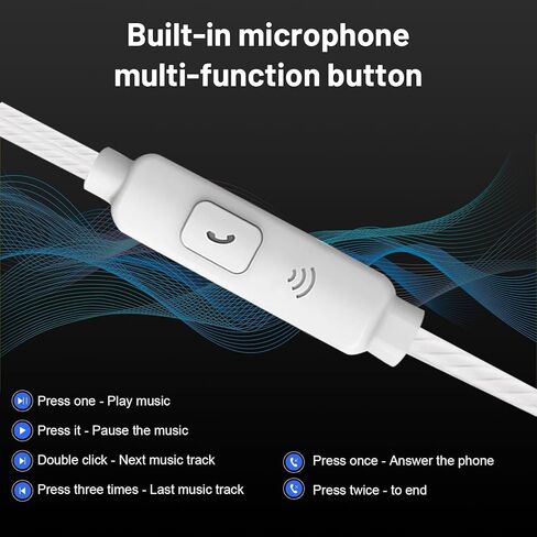 5 Pack Wired Earbuds with Microphone, in-Ear Headphones with Heavy Bass, Adjustable Volume, High Sound Quality Earphones Ear Buds for Laptop iPad MP3 Android Smartphones Fits All 3.5mm Jack Device in Kuwait