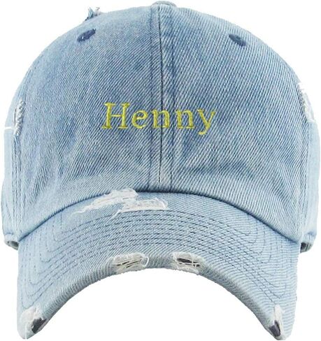 Henny Vintage Baseball Cap Embroidered Cotton Adjustable Distressed Dad Hat in Saudi Arabia