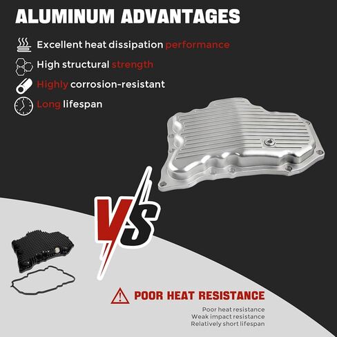 Upgraded aluminum Engine Oil Pan with Gasket Strong magnet Drain Plug Compatible with Nissan Rogue 1.5L 2021-2024 - Columns Replaces 11110 6RC1B,111106RC1B in Kuwait