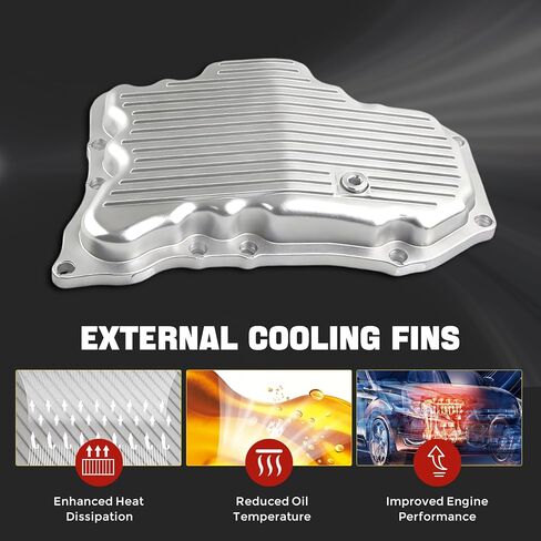 Upgraded aluminum Engine Oil Pan with Gasket Strong magnet Drain Plug Compatible with Nissan Rogue 1.5L 2021-2024 - Columns Replaces 11110 6RC1B,111106RC1B in Kuwait