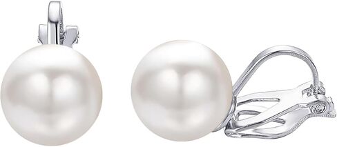 Yoursfs 10 مللي متر لؤلؤ صغير كليب على أقراط للنساء 18K مطلية بالذهب فو اللؤلؤ الزفاف القرط موضة مجوهرات الزفاف in Kuwait