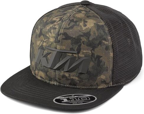 KTM Camo Trucker Hat, Mesh Back Snapback Cap, Black in Saudi Arabia