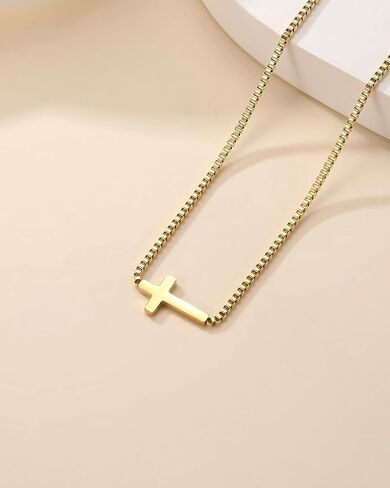 أنت هدية الله لي - قلادة متقاطعة من الذهب عيار 14 قيراط للحفيدة، هدايا عيد الميلاد وعيد الفصح للمراهقات والفتيات in Kuwait