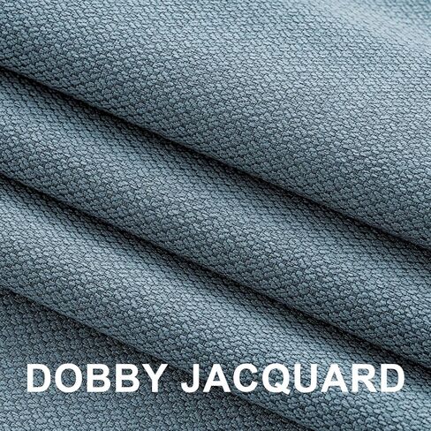 PrinceDeco 100% Blackout Curtains for Bedroom 63 Inches Long, Grommet Living Room Drapes, Thermal Insulated Blackout Curtains 2 Panels Set,Jacquard-Woven,55" W x63 L, Sage in Kuwait