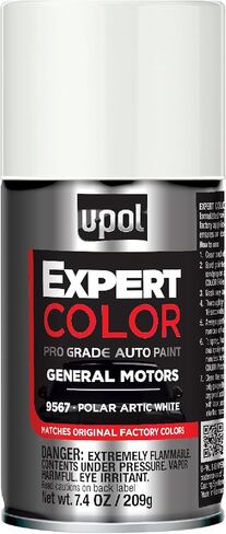 U-POL Expert Color، لجنرال موتورز 9567، طلاء رش للسيارات، درجة احترافية، سهل الاستخدام، أبيض قطبي قطبي in Saudi Arabia