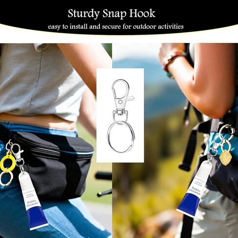 【4 Pack】 Keychain Caps Compatible with Vaseline 0.35Oz Lip Balm, Portable Keychain Holders for Lip Balm, Fit Lip Gloss Case Accessory in Kuwait