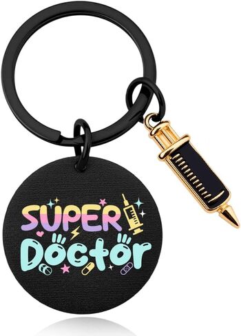 Super Doctor Keychain for Physicians Appreciation Gifts Medical Theme Key Ring for Doctors Week Gift Idea Doctor Key Organizer Bag Charm Accessories Cardiologists OBGYN Dentist Medical Gifts in Kuwait