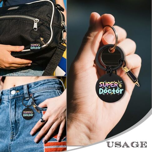 Super Doctor Keychain for Physicians Appreciation Gifts Medical Theme Key Ring for Doctors Week Gift Idea Doctor Key Organizer Bag Charm Accessories Cardiologists OBGYN Dentist Medical Gifts in Kuwait