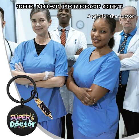 Super Doctor Keychain for Physicians Appreciation Gifts Medical Theme Key Ring for Doctors Week Gift Idea Doctor Key Organizer Bag Charm Accessories Cardiologists OBGYN Dentist Medical Gifts in Kuwait