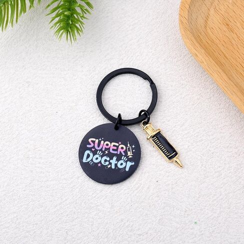 Super Doctor Keychain for Physicians Appreciation Gifts Medical Theme Key Ring for Doctors Week Gift Idea Doctor Key Organizer Bag Charm Accessories Cardiologists OBGYN Dentist Medical Gifts in Kuwait