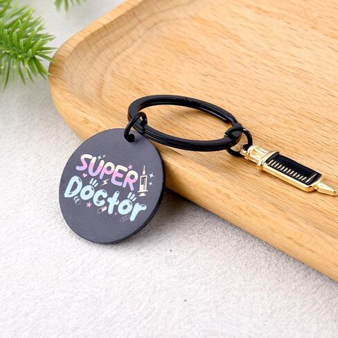 Super Doctor Keychain for Physicians Appreciation Gifts Medical Theme Key Ring for Doctors Week Gift Idea Doctor Key Organizer Bag Charm Accessories Cardiologists OBGYN Dentist Medical Gifts in Kuwait