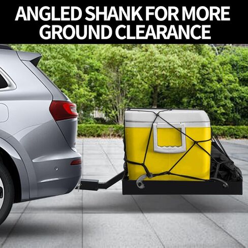 Trailer Hitch Cargo Carrier Rack | Folding Cargo Carrier Hitch Mount 500 Lbs Cap. Tow Hitch Cargo Carrier | Cargo Racks for Trailer Hitch,Non-Folding Shank in Kuwait