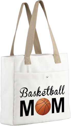 MBMSO Basketball Mom Tote Bag Gifts for Basketball Lover Basketball Player Team Gift for Mom Basketball Sports Tote Gym Bags in Saudi Arabia