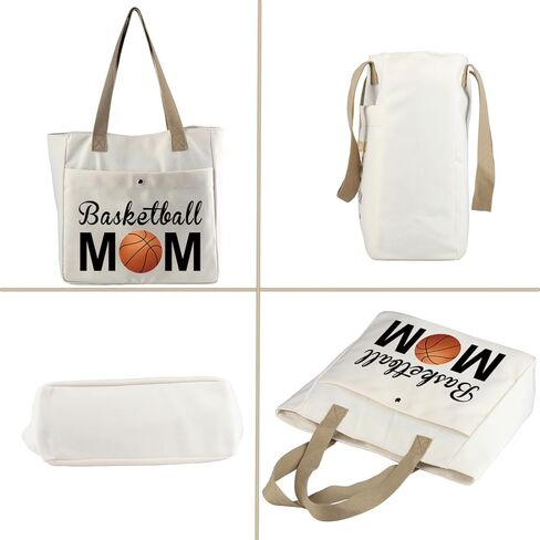 MBMSO Basketball Mom Tote Bag Gifts for Basketball Lover Basketball Player Team Gift for Mom Basketball Sports Tote Gym Bags in Saudi Arabia