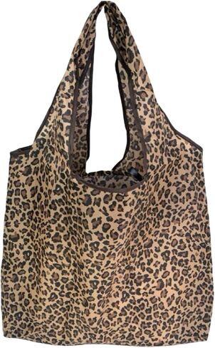 1 piece leopard print bag, jacquard bag, leopard print handbag, leopard print gift bag, leopard print women's bag, leopard print shopping bag in Kuwait