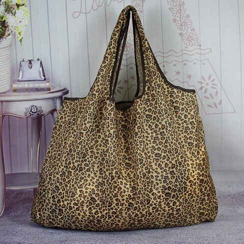 1 piece leopard print bag, jacquard bag, leopard print handbag, leopard print gift bag, leopard print women's bag, leopard print shopping bag in Kuwait
