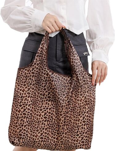 1 piece leopard print bag, jacquard bag, leopard print handbag, leopard print gift bag, leopard print women's bag, leopard print shopping bag in Kuwait