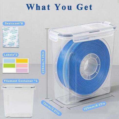 مجموعة أكياس تخزين فراغ شعيرات الطابعة ثلاثية الأبعاد 22 قطعة، TIOPY-10 أكياس تخزين سميكة للتخزين مع 10 مجففات ومشبكين للغلق، 11.8 × 13.4 بوصة، تحافظ على الشعيرات جافة، لـ PLA/PETG/TPU/ABS 1.75 مم in Kuwait