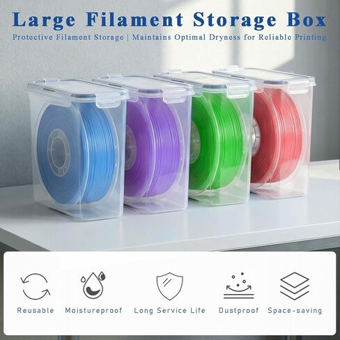 مجموعة أكياس تخزين فراغ شعيرات الطابعة ثلاثية الأبعاد 22 قطعة، TIOPY-10 أكياس تخزين سميكة للتخزين مع 10 مجففات ومشبكين للغلق، 11.8 × 13.4 بوصة، تحافظ على الشعيرات جافة، لـ PLA/PETG/TPU/ABS 1.75 مم in Kuwait