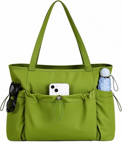 حقيبة يد منتفخة للنساء، حقيبة كتف مبطنة خفيفة الوزن مع جيب لزجاجة المياه للسفر والمكتب والحمل | مع رباط، وحزام كتف ناعم in Kuwait