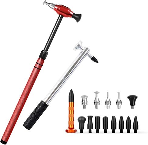 LadyRosian Paintless Dent Repair Reflector Line Board Kit with Black and White Stripe and Adjustable Holder for Car Dent Checking Line Board Tools in Kuwait