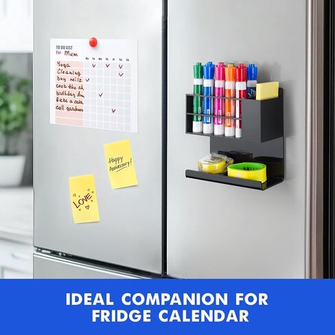 حامل قلم مغناطيسي للمسح الجاف للسبورة البيضاء، حامل قلم مغناطيسي أكريليك مثبت على الحائط، كوب حامل قلم رصاص مغناطيسي أسود لثلاجة الثلاجة، المكتب، ملحقات الخزانة للفصل الدراسي in Kuwait