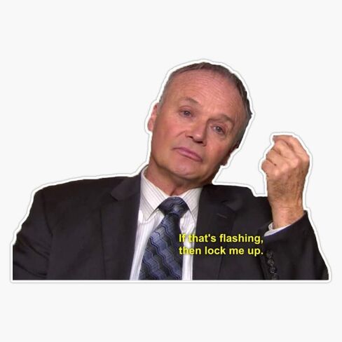 MAGNET Flashing Creed Bratton The Office Magnet Vinyl Magnetic Sticker Size 5" in Saudi Arabia