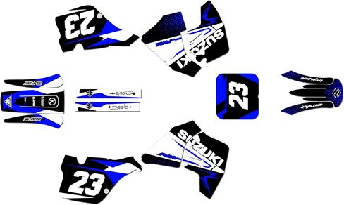 Graphics Kit for Suzuki RM125 RM250 1989-1992 Evader Series Smoke 9 Mil - Easy Go - Dirt Pit Bike Motorcycle Stickers, Dirtbike Racing Automotive Decal Motocross Accessories no-Plastics in Saudi Arabia