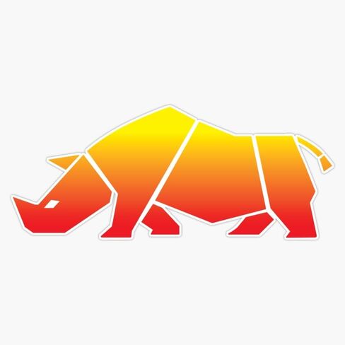 Retro Fade - Jimny Rhino - Sunrise Vinyl Sticker Waterproof Decal Laptop Wall Window Bumper Sticker 5" in Saudi Arabia
