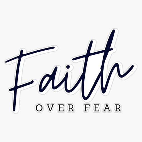 MAGNET Faith over fear (PSALMS) - Strong; Great Classic Christian Design Magnet Vinyl Magnetic Sticker Size 5" in Saudi Arabia