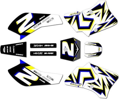 Graphics Kit for Yamaha Yamaha TTR90 (2000-2008) VISION Series Yellow 9 Mil - Easy Go - Dirt pit bike motorcycle sticker, dirtbike racing decal motocross accessories no-plastics in Saudi Arabia