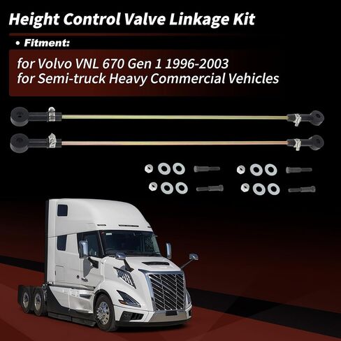No.48100225 19.1"-19.7" Height Control Valve Adjustable Linkage Rod Kit for Volvo VNL 670 Gen 1 1996-2003 for Semi-truck Heavy Commercial Vehicles in Saudi Arabia