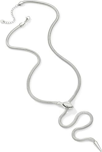 Snake Long Necklace 14k Gold Plated Charm Stainless Steel Adjustable Snake Chain for Party Jewelry in Saudi Arabia
