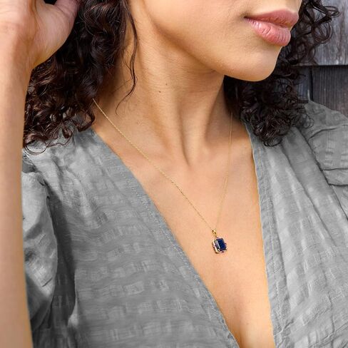 قلادة روس سيمونز من الياقوت الأزرق 4.20 قيراط مع 0.20 قيراط. t.w. الياقوت الوردي والأبيض من الذهب عيار 18 قيراطًا فوق الجنيه الاسترليني. 18 بوصة in Kuwait