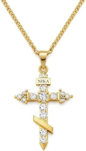 18K Gold Plated Orthodox Cross Necklace for Women, IC XC NIKA/INRI Symbol Eastern Russian Orthodox S925 Sterling Silver, Religious Christian Byzantine Jewelry for Baptism Gift, 18-20" in Saudi Arabia