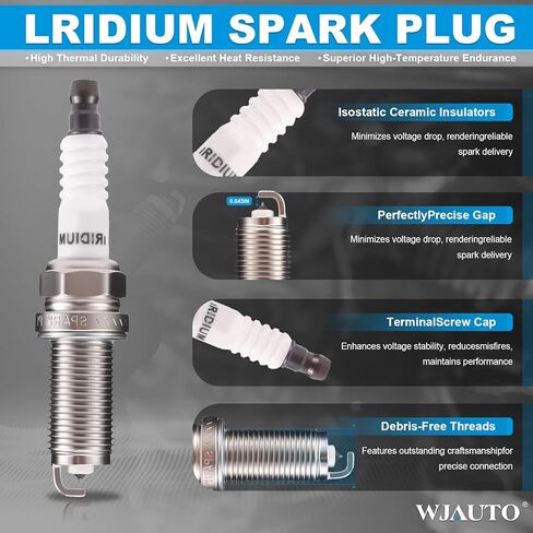 Iridium Spark Plugs 6 Pack, Pre-Gapped OEM Replacement for Toyota Camry RAV4 Highlander 4Runner Sienna Tundra, Lexus RX350 ES350 IS350 in Kuwait
