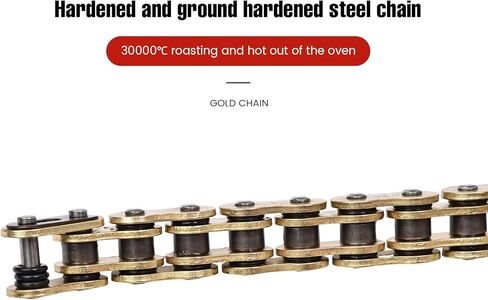 525 Pitch 140 Links 525x140 O-Ring Chain with Connecting Master Link Custom Extended Swingarm Motorcycles Bikes Gold in Saudi Arabia