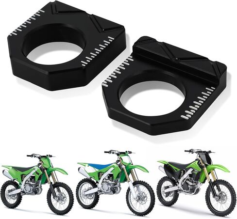 دراجة نارية المحور الخلفي كتلة 2 قطعة سلسلة الضابط الموتر Swingarm بكرة الضابط CNC العالمي ل KX250 KX450F 16-18 KX250F 17-19 KX250/450 19-24 KX250X/450X الترابية حفرة بيك الأخضر in Saudi Arabia