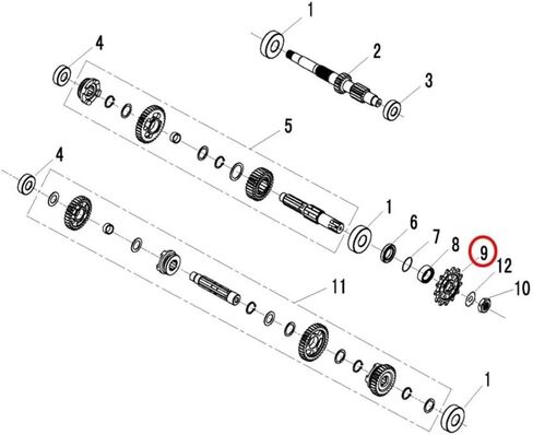 1Piece 11T HS250 Drive Sprocket for Hisun 250CC UTV P013000224110000 22308-013-0000 11 Teeth Replace parts in Kuwait