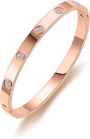 PDWZNBA 18K Gold-Plated Love Friendship Bracelets Trendy Stainless Steel Bangle Jewelry Gifts for Women in Kuwait